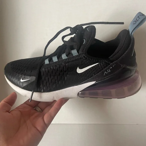 Nike Black and White Air Max 270 Sneakers - Picture 11 of 14